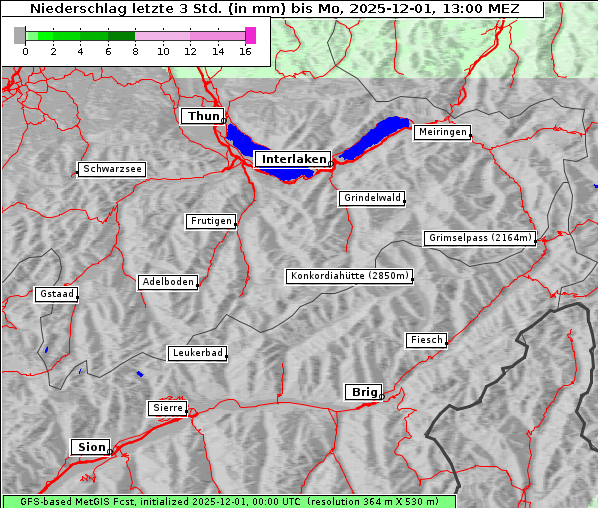 Niederschlag, 1. 12. 2025