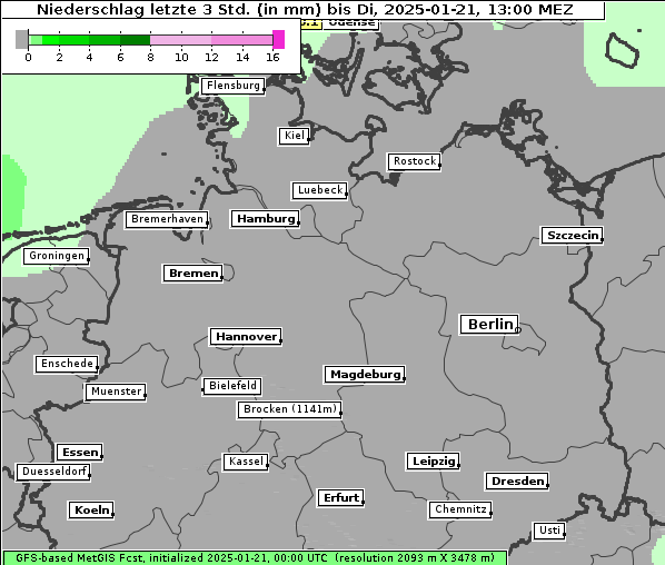 Niederschlag, 21. 1. 2025