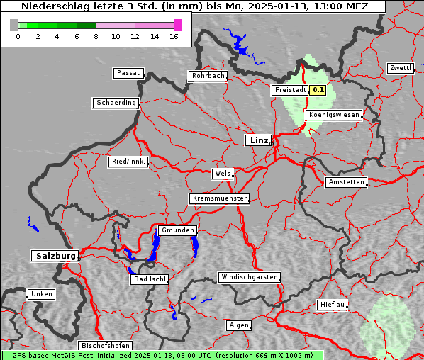 Niederschlag, 13. 1. 2025