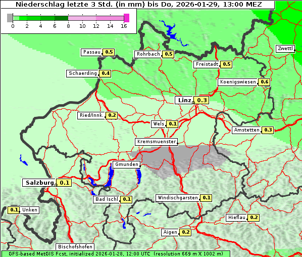 Niederschlag, 29. 1. 2026
