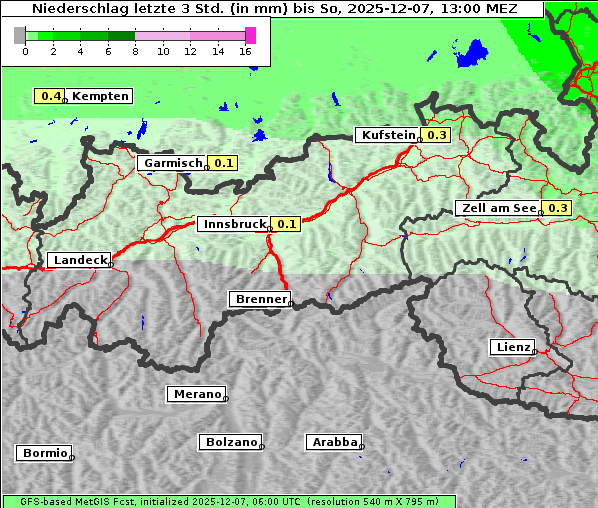 Niederschlag, 7. 12. 2025
