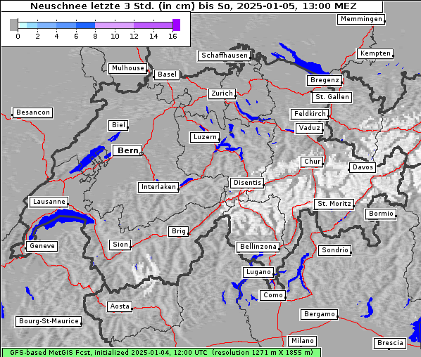 Neuschnee, 5. 1. 2025