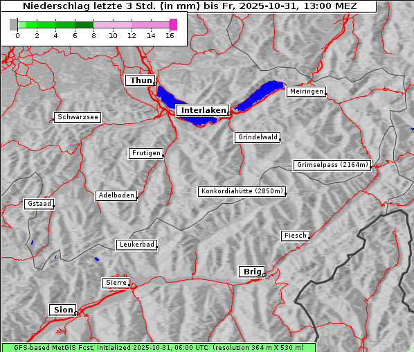 Niederschlag, 31. 10. 2025