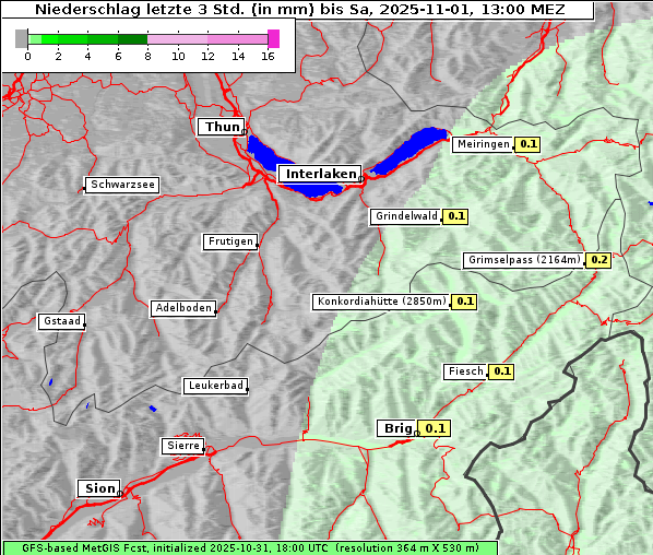 Niederschlag, 1. 11. 2025