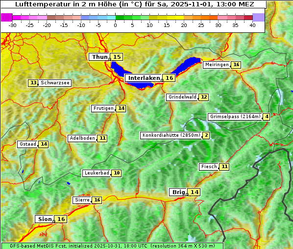 Temperatur, 1. 11. 2025