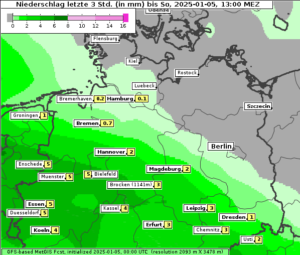 Niederschlag, 5. 1. 2025