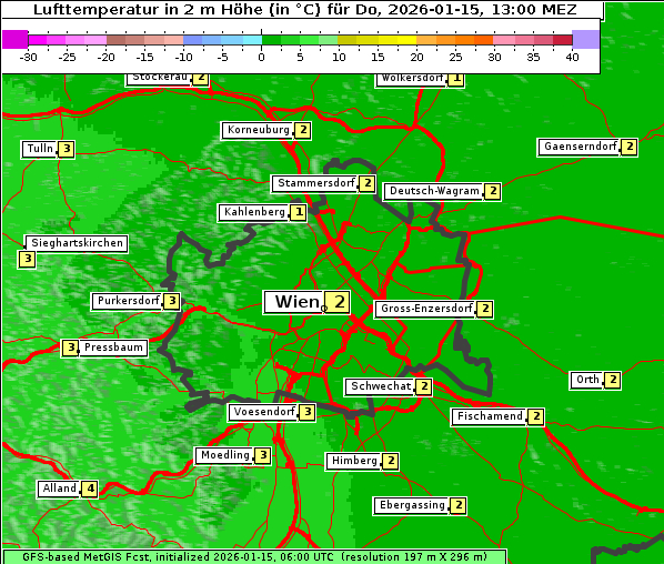 Temperatur, 15. 1. 2026