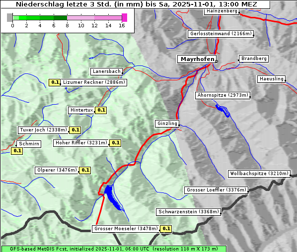 Niederschlag, 1. 11. 2025