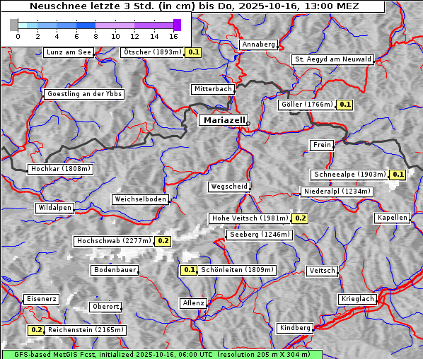 Neuschnee, 16. 10. 2025