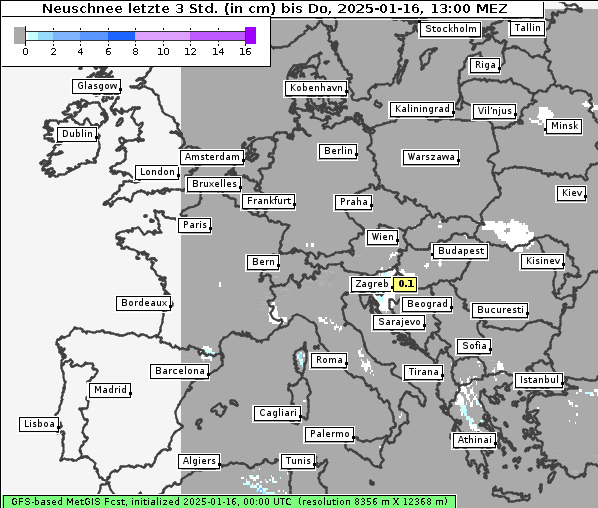 Neuschnee, 16. 1. 2025