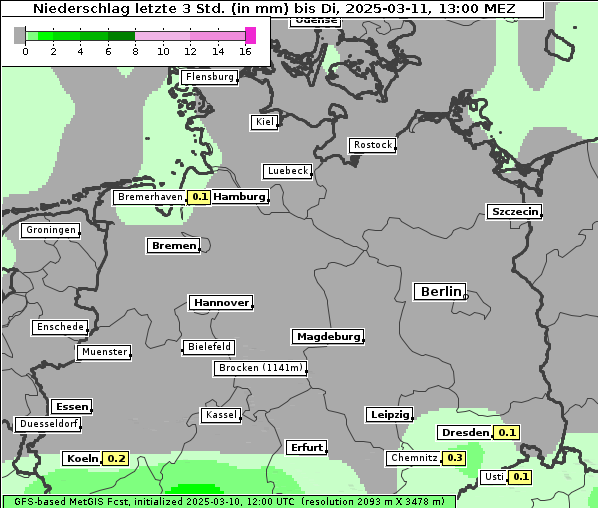 Niederschlag, 11. 3. 2025