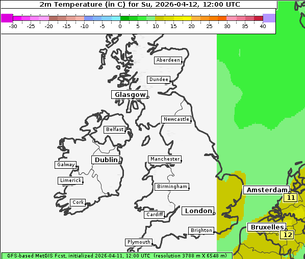 Temperatur, 12. 4. 2026