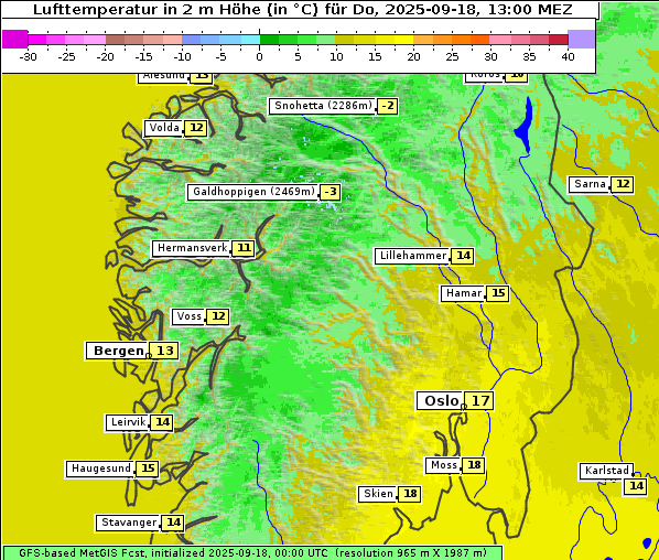 Temperatur, 18. 9. 2025