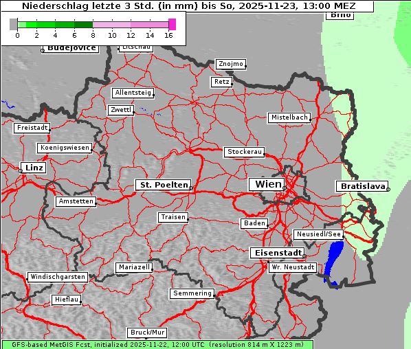 Niederschlag, 23. 11. 2025