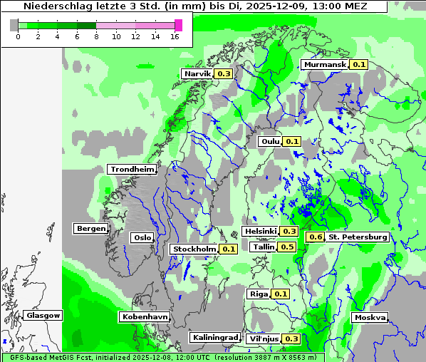 Niederschlag, 9. 12. 2025