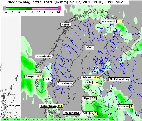 Niederschlag, 16. 4. 2026