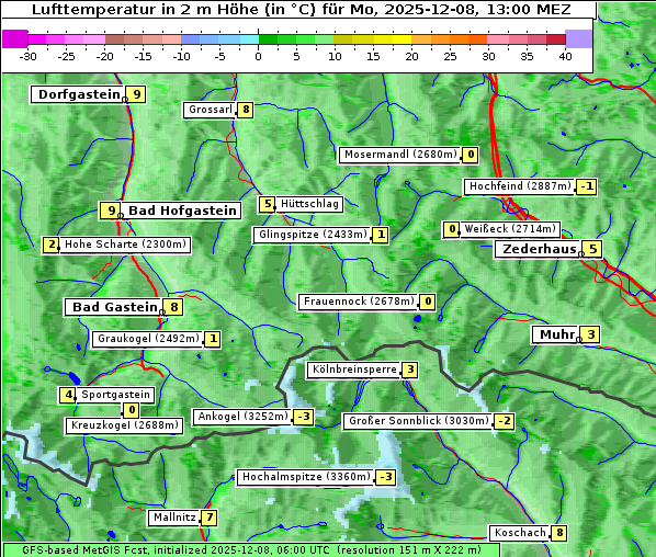 Temperatur, 8. 12. 2025