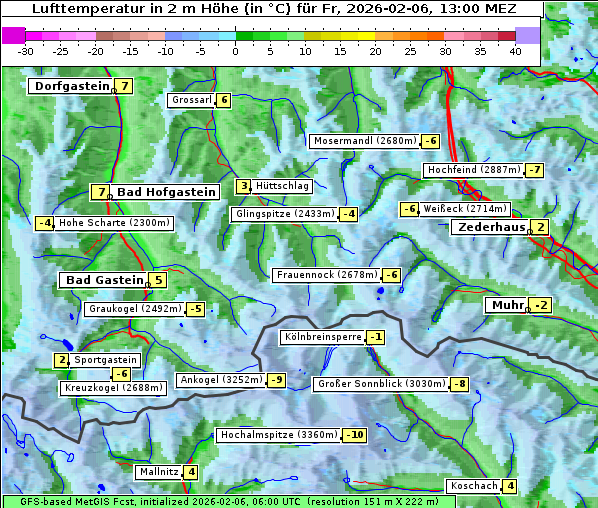 Temperatur, 6. 2. 2026