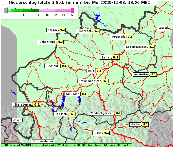 Niederschlag, 3. 11. 2025
