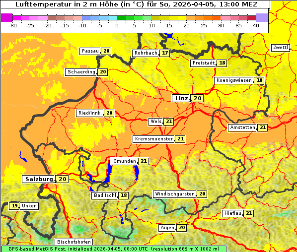 Temperatur, 5. 4. 2026