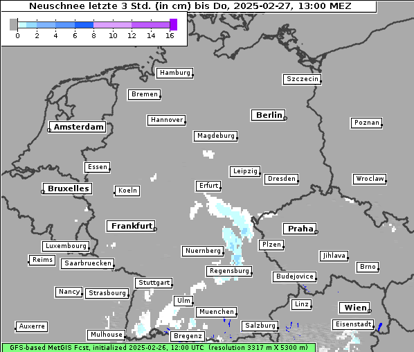 Neuschnee, 27. 2. 2025