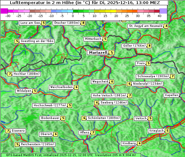 Temperatur, 16. 12. 2025