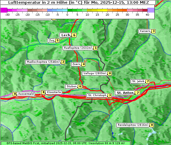 Temperatur, 15. 12. 2025