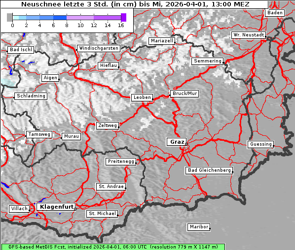 Neuschnee, 1. 4. 2026