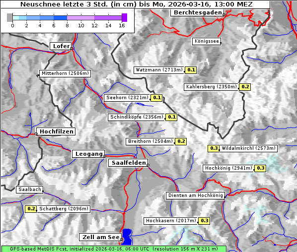 Neuschnee, 16. 3. 2026