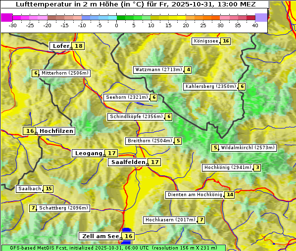 Temperatur, 31. 10. 2025