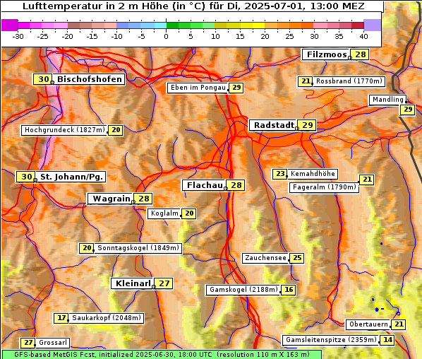 Temperatur, 1. 7. 2025