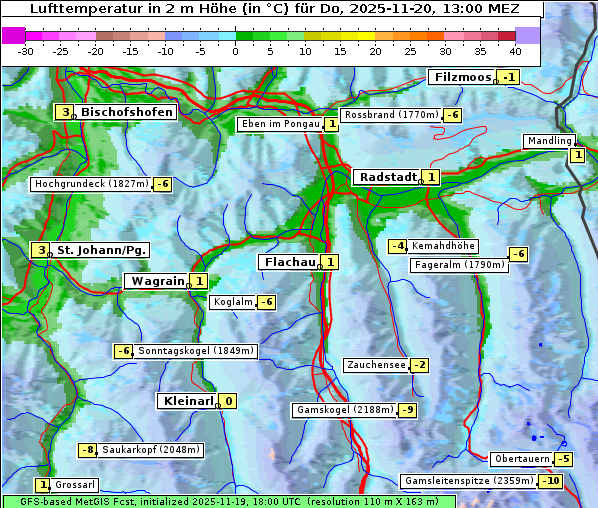 Temperatur, 20. 11. 2025