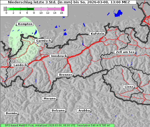 Niederschlag, 8. 3. 2026