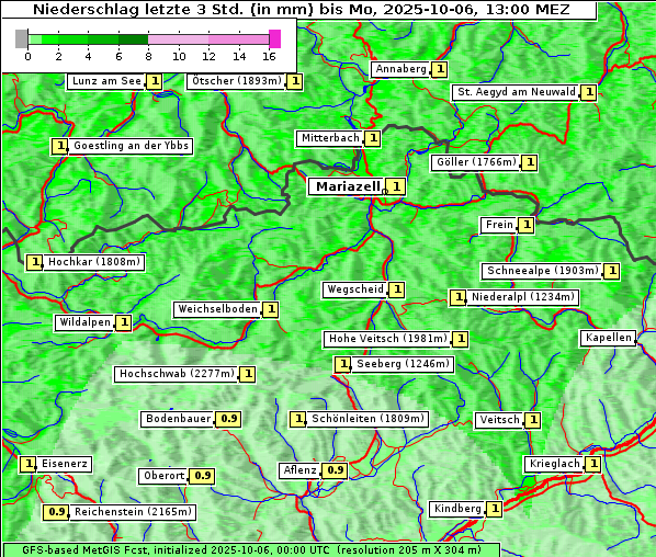 Niederschlag, 6. 10. 2025