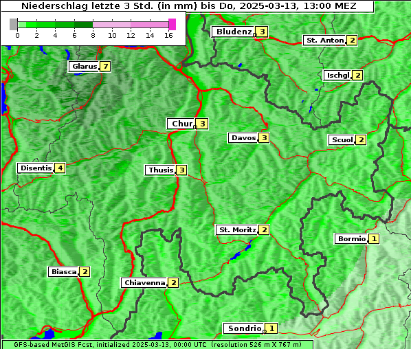 Niederschlag, 13. 3. 2025