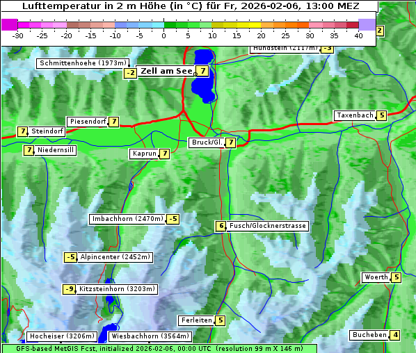 Temperatur, 6. 2. 2026