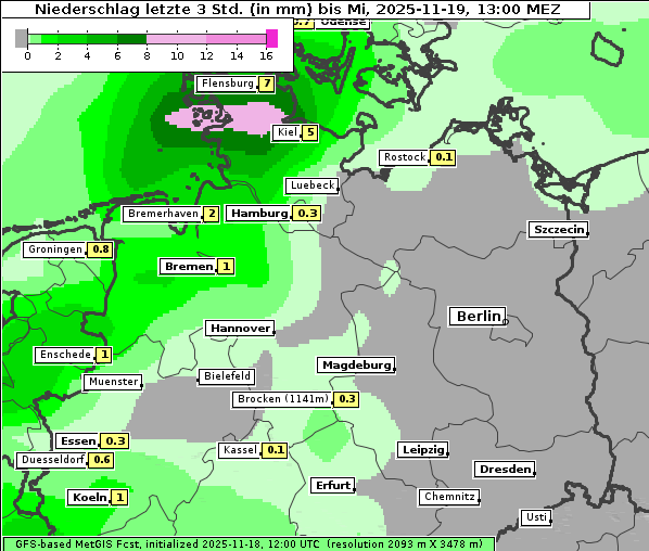 Niederschlag, 19. 11. 2025