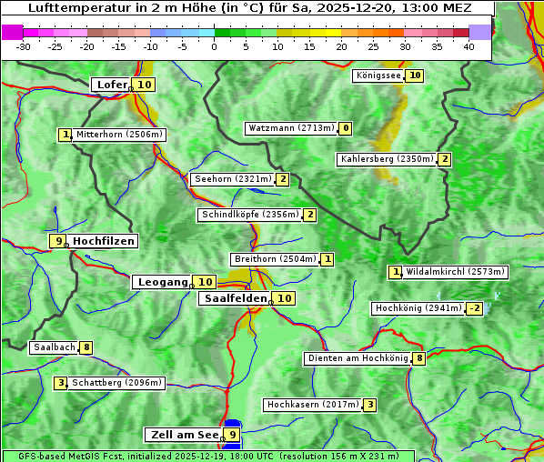 Temperatur, 20. 12. 2025