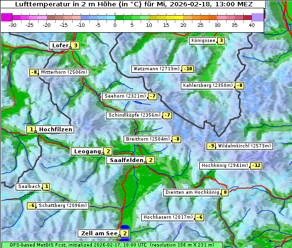 Temperatur, 18. 2. 2026