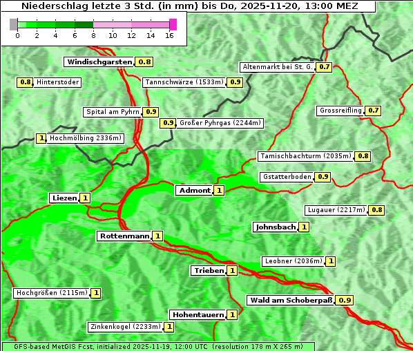 Niederschlag, 20. 11. 2025