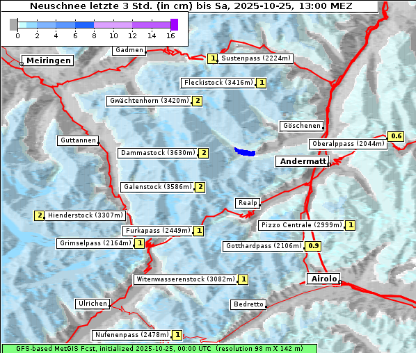 Neuschnee, 25. 10. 2025