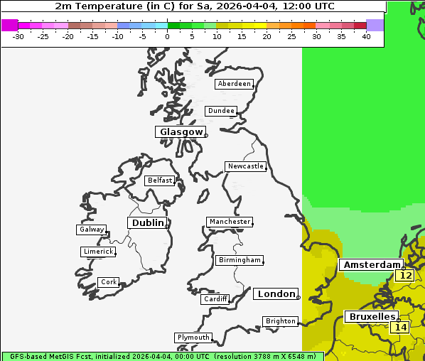 Temperatur, 4. 4. 2026