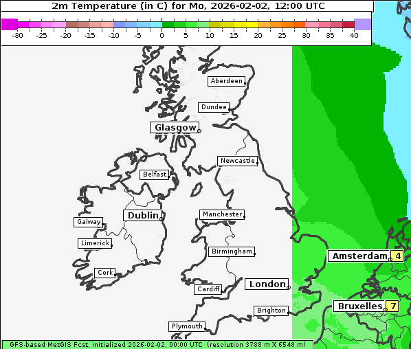 Temperatur, 2. 2. 2026