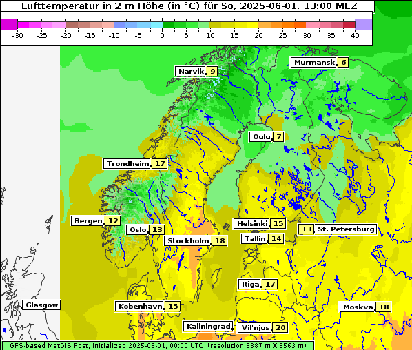 Temperatur, 1. 6. 2025