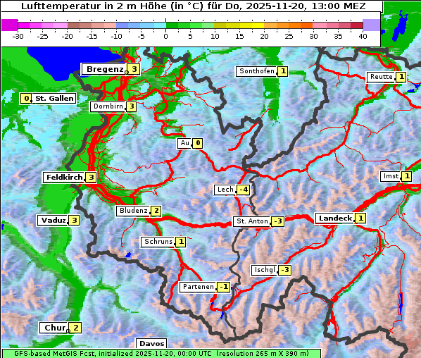 Temperatur, 20. 11. 2025