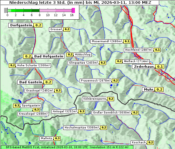 Niederschlag, 11. 3. 2026