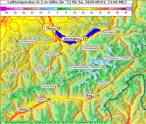 Temperatur, 3. 8. 2025