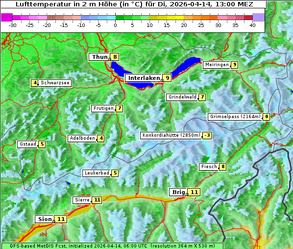 Temperatur, 14. 4. 2026