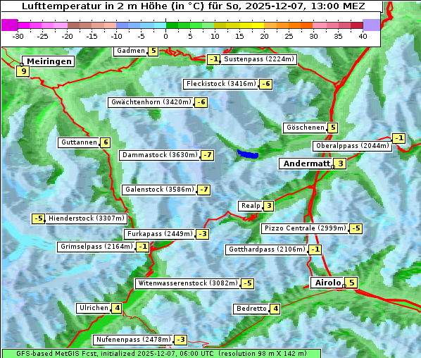Temperatur, 7. 12. 2025