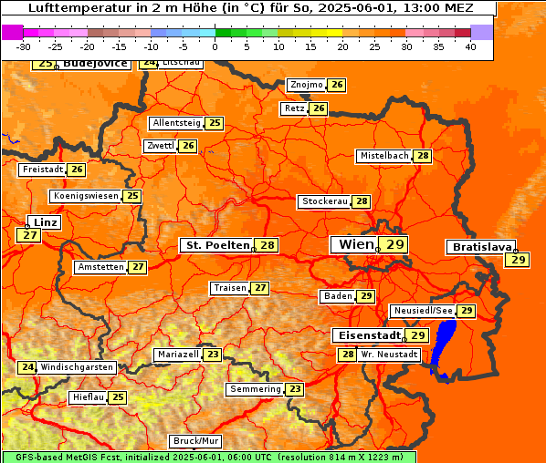 Temperatur, 1. 6. 2025